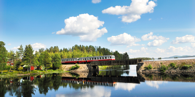 stersund-Gllivare med Inlandsbanan