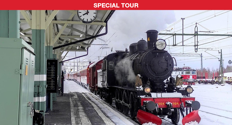 Steam locomotive and true wilderness